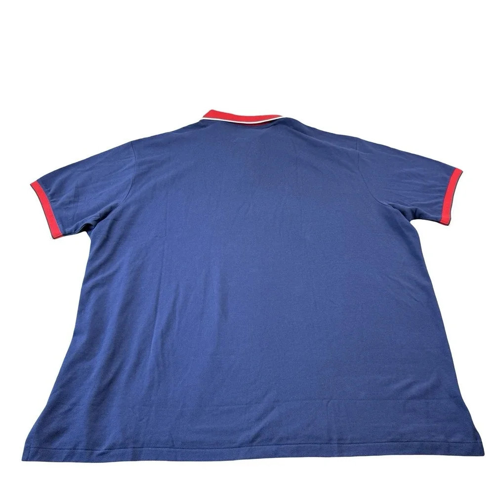 Polo Ralph Lauren Navy Blue Red White Tipped Cotton S/S Mens Polo Shirt 4XLB NWT